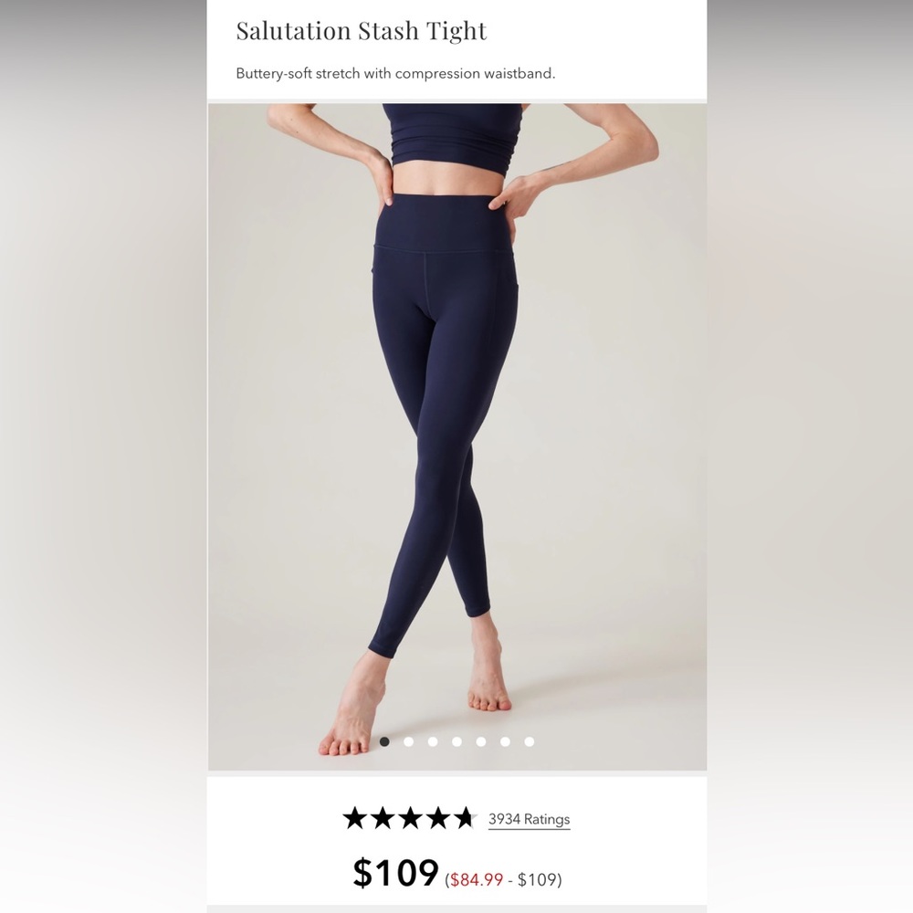 Athleta Salutation Stash Full Length Tight